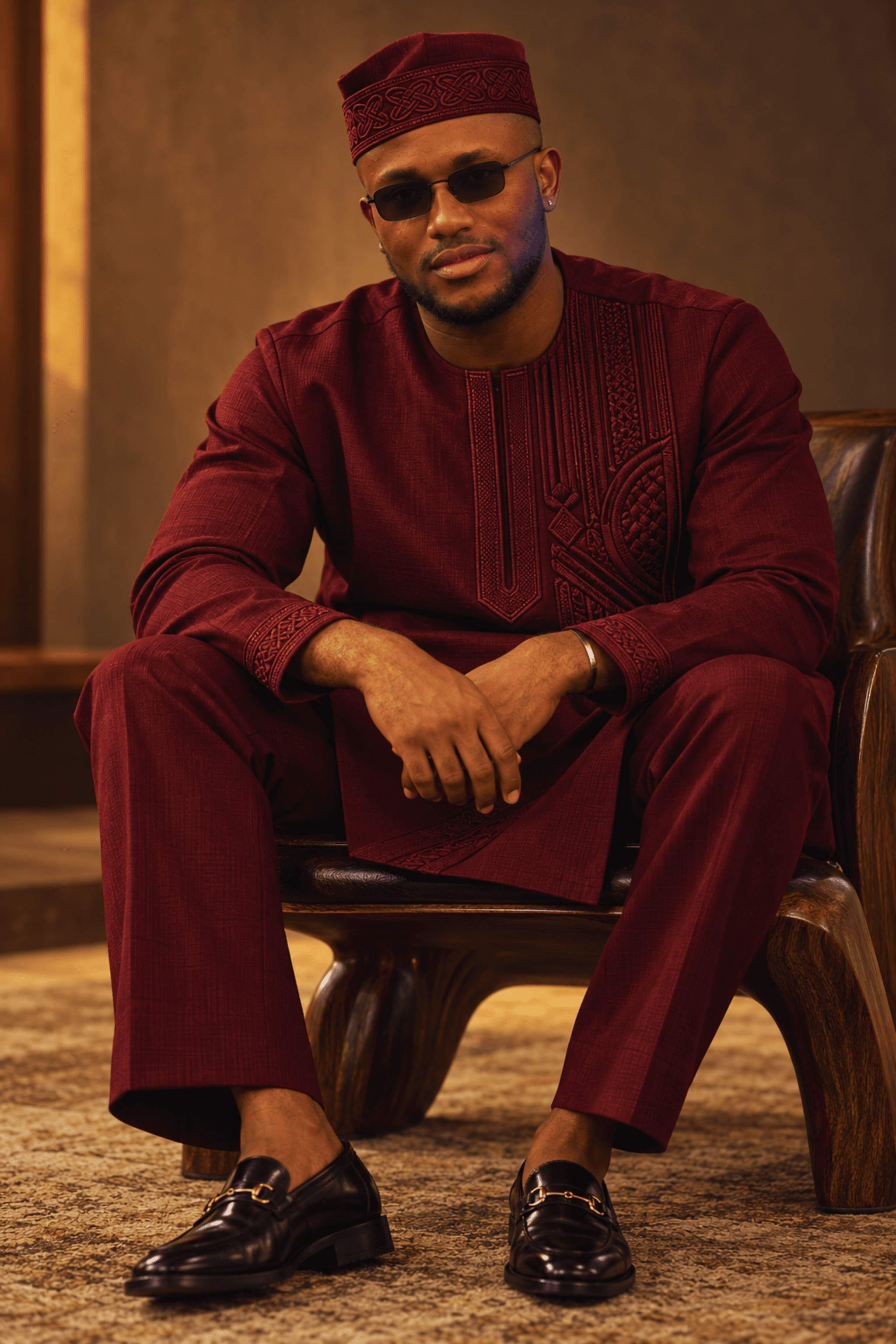 Muiz in a traditional Nigerian agbada, image 3