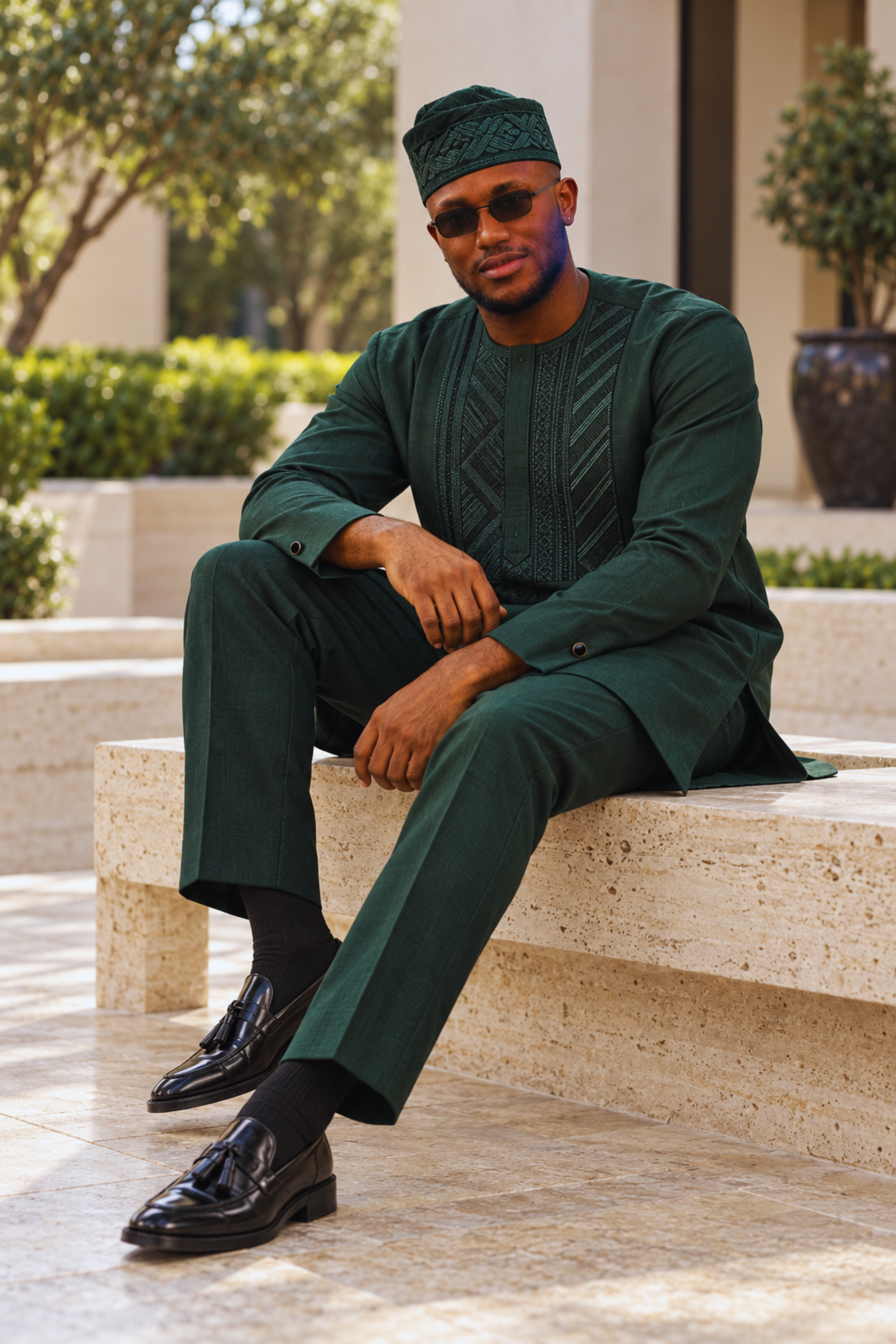 Muiz in a traditional Nigerian agbada, image 5