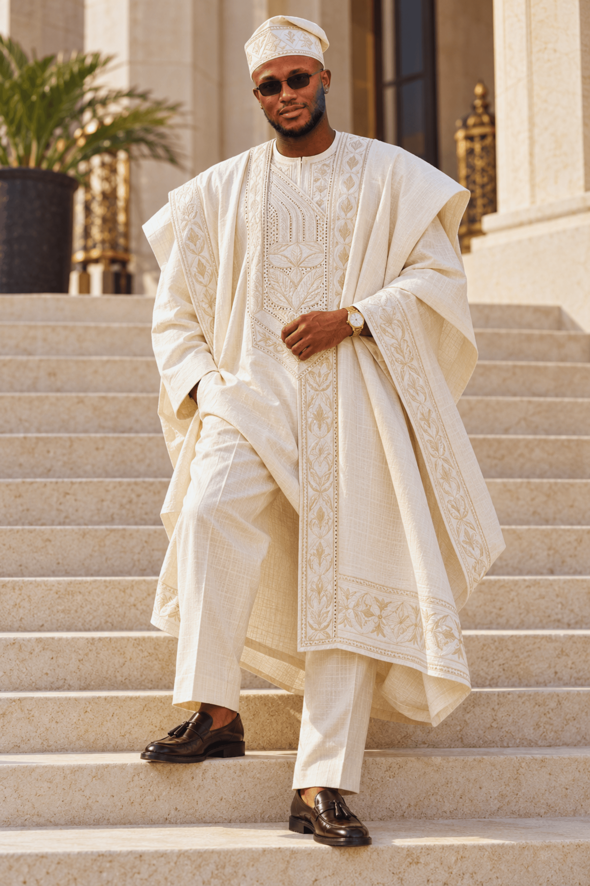 Muiz in a traditional Nigerian agbada, image 6