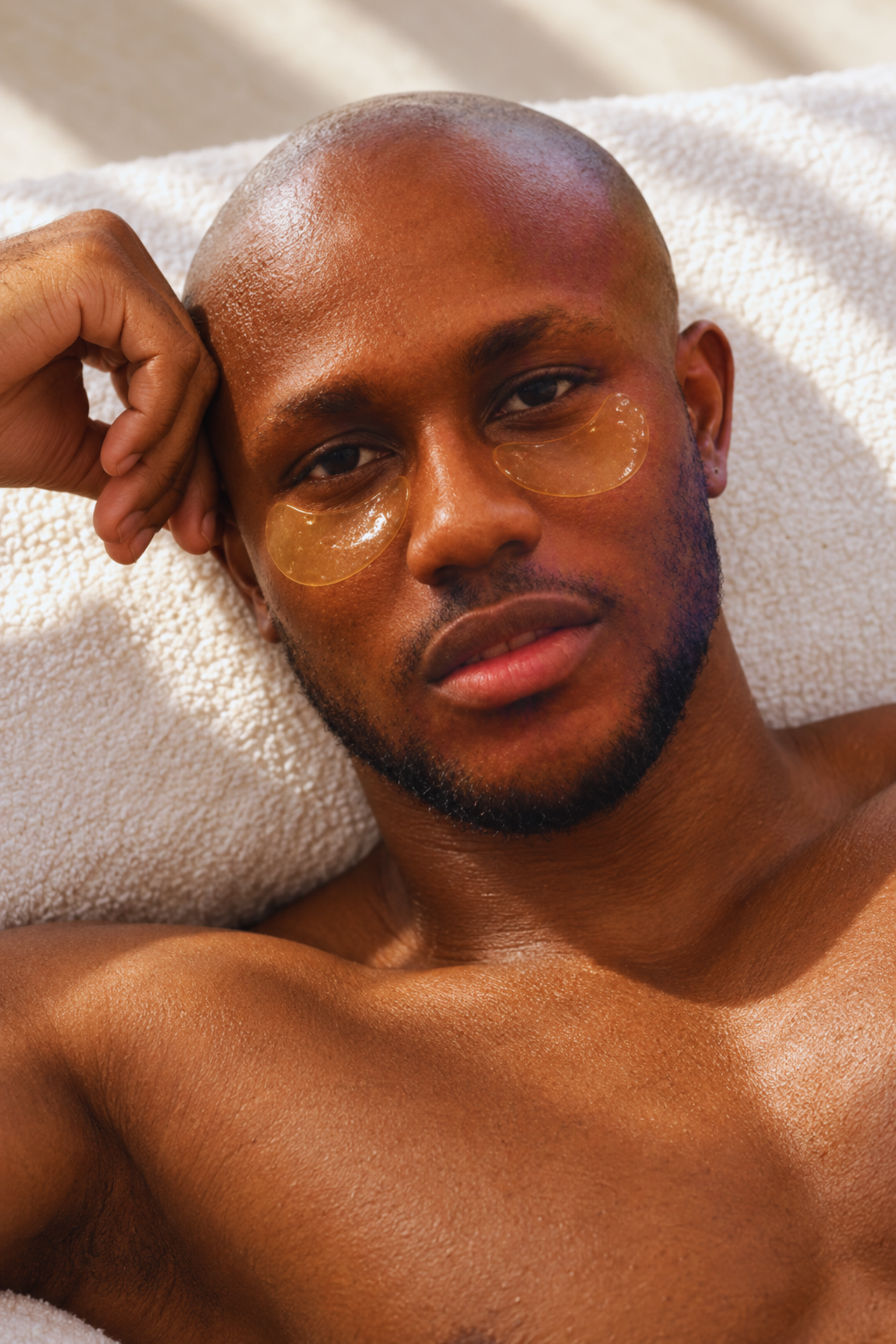 Muiz in a close-up skincare portrait